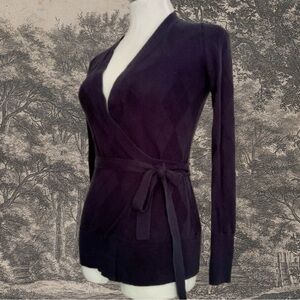 Old Navy argyle wrap sweater cardigan